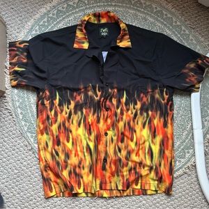 Guy Fieri Flame Bennys Bowling Shirt Men’s Large
